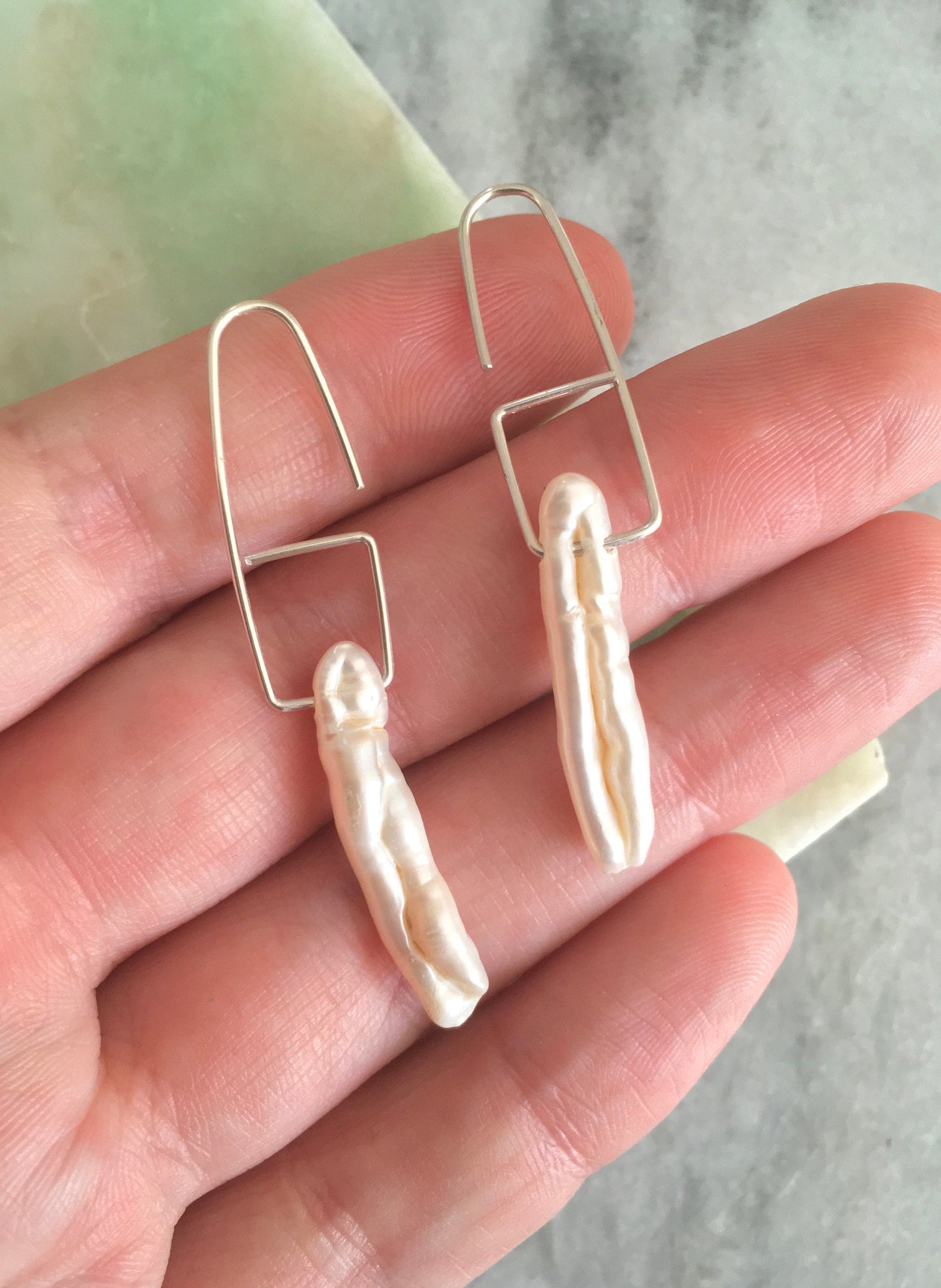 Pearl dangle earrings