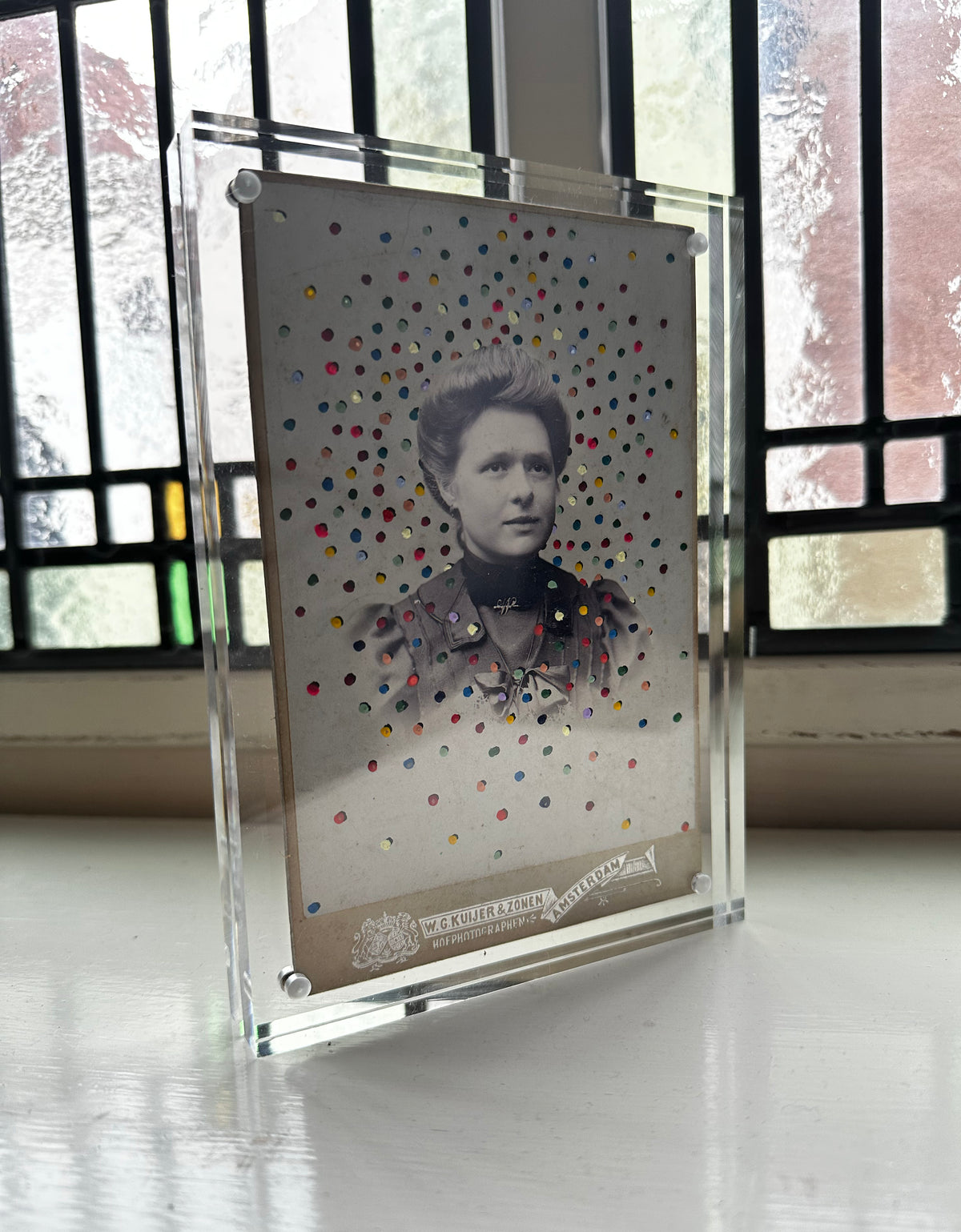 The Rainbow Lady II, Painted vintage photo