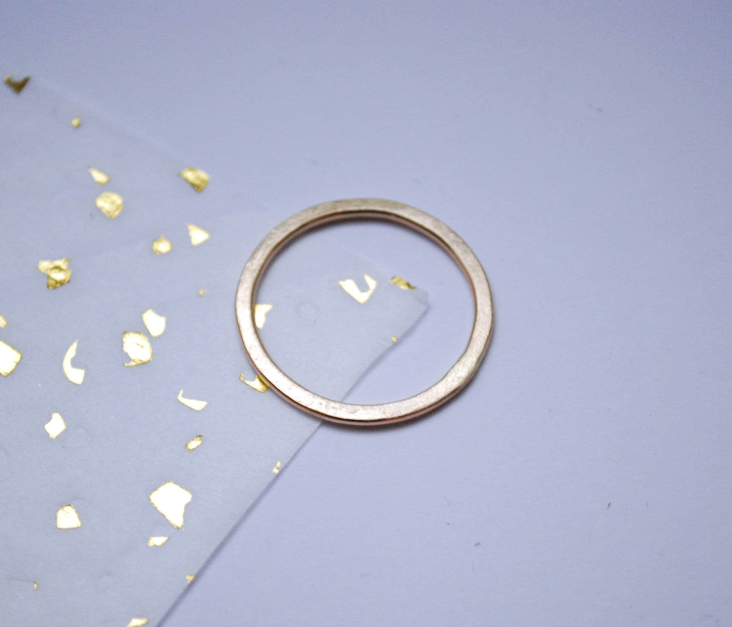 Hammered gold wedding ring