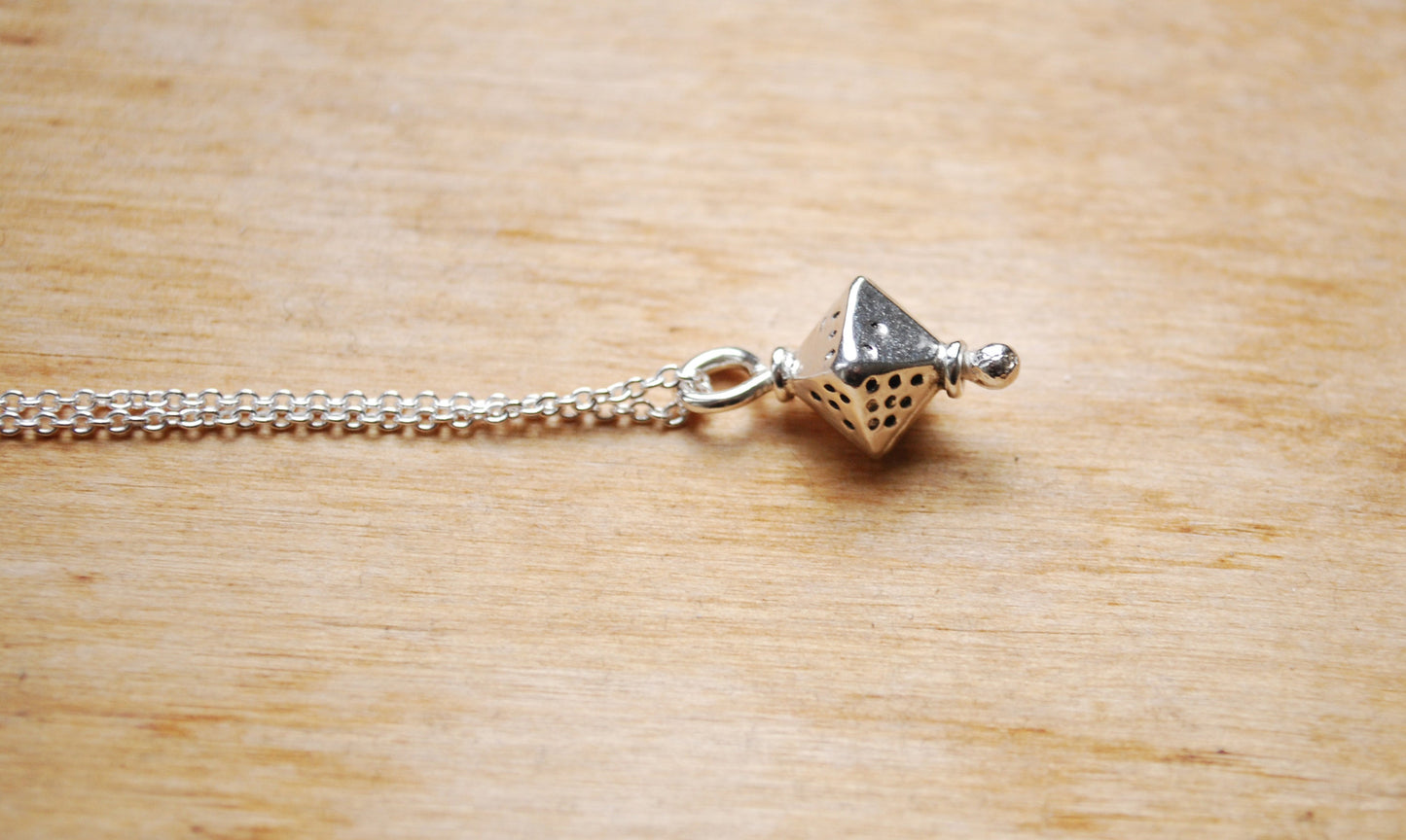 Leia necklace, Eco sterling silver pendant necklace