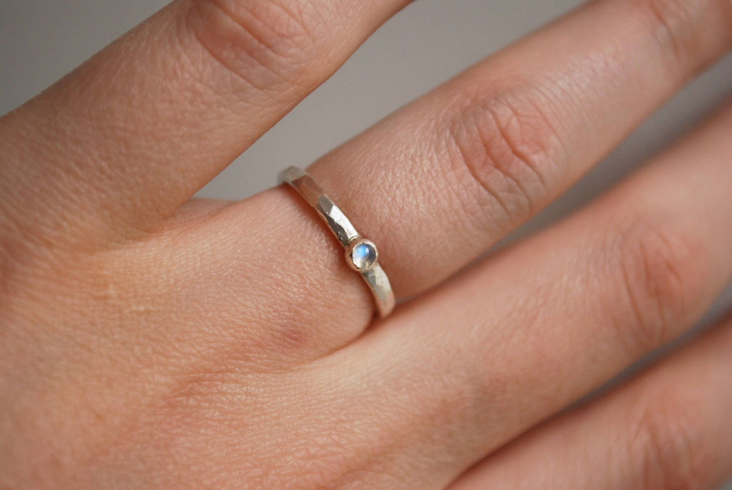 Hammered stone ring