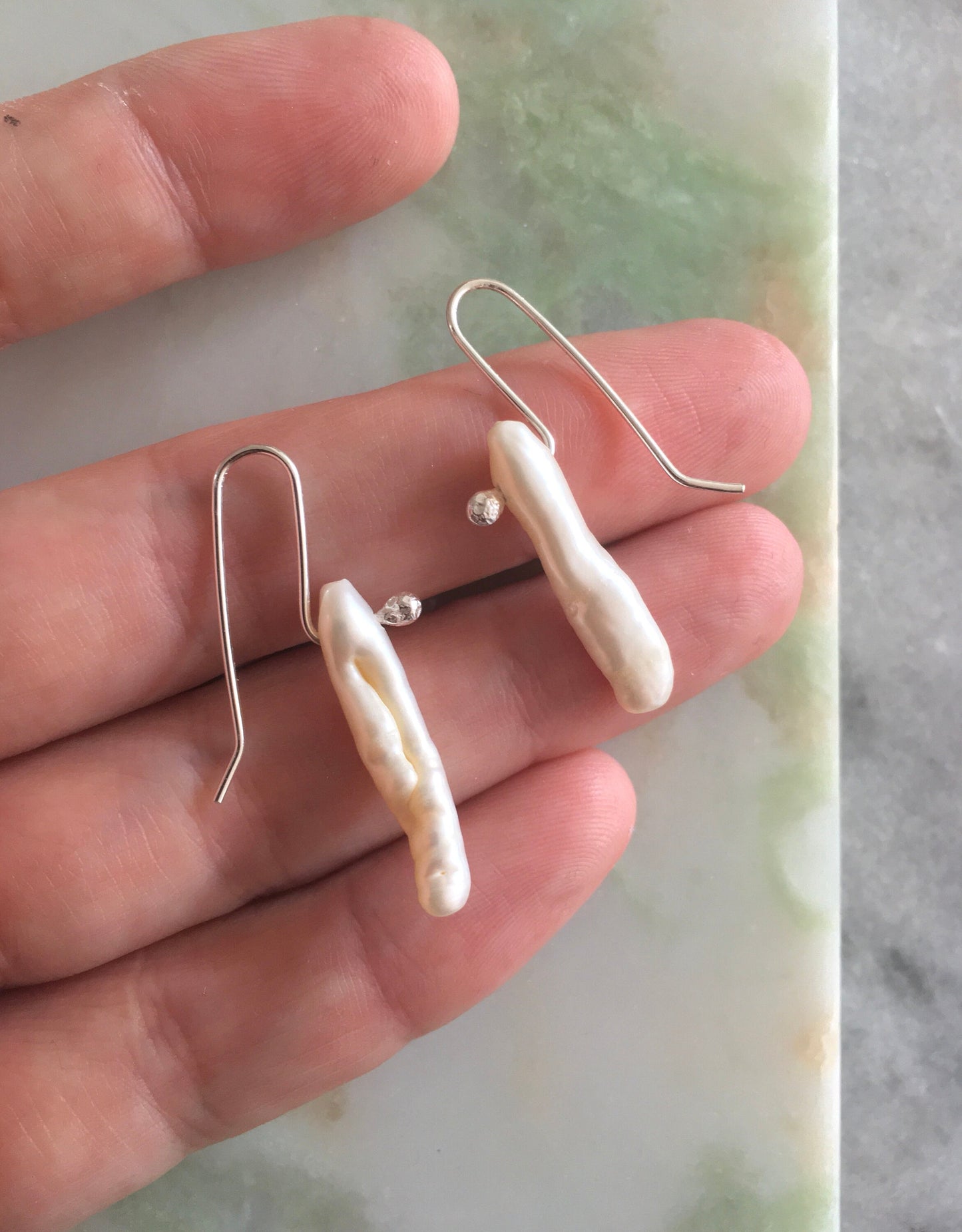 Pearl dangle earrings