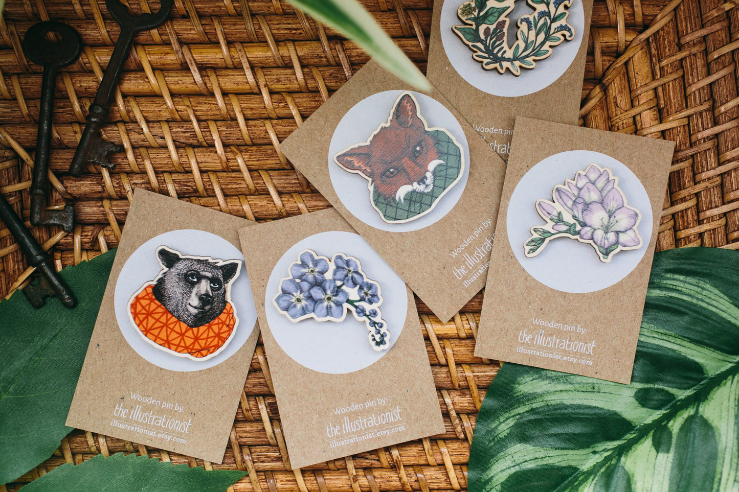 Little Fox Wooden Pin