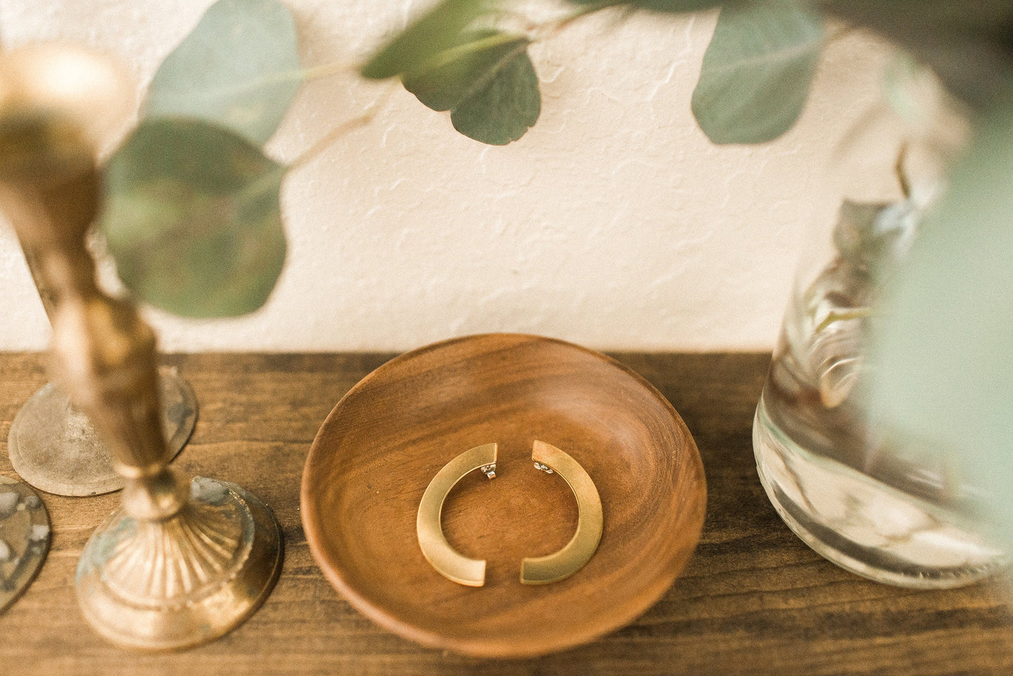 Big half circle earrings