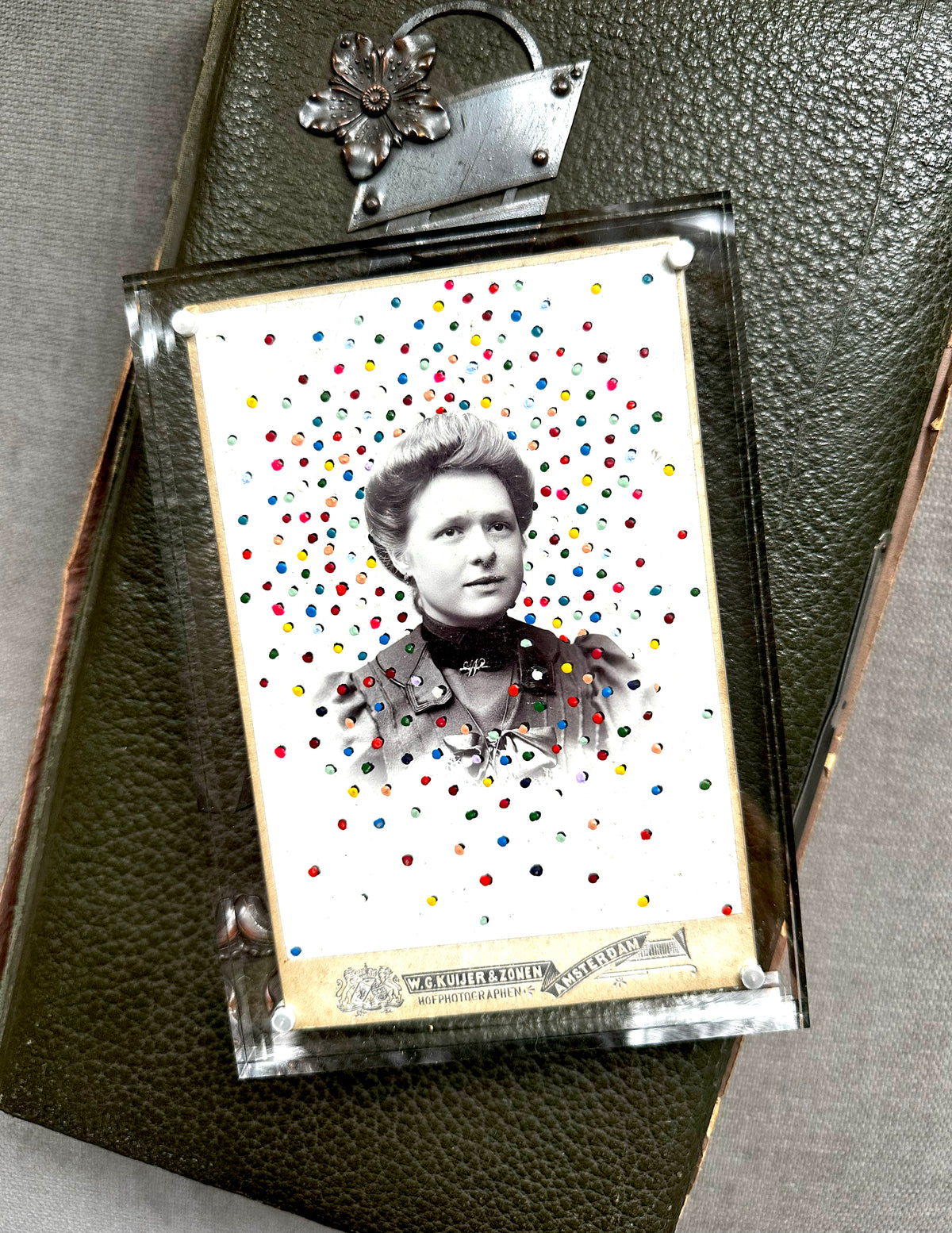 The Rainbow Lady II, Painted vintage photo
