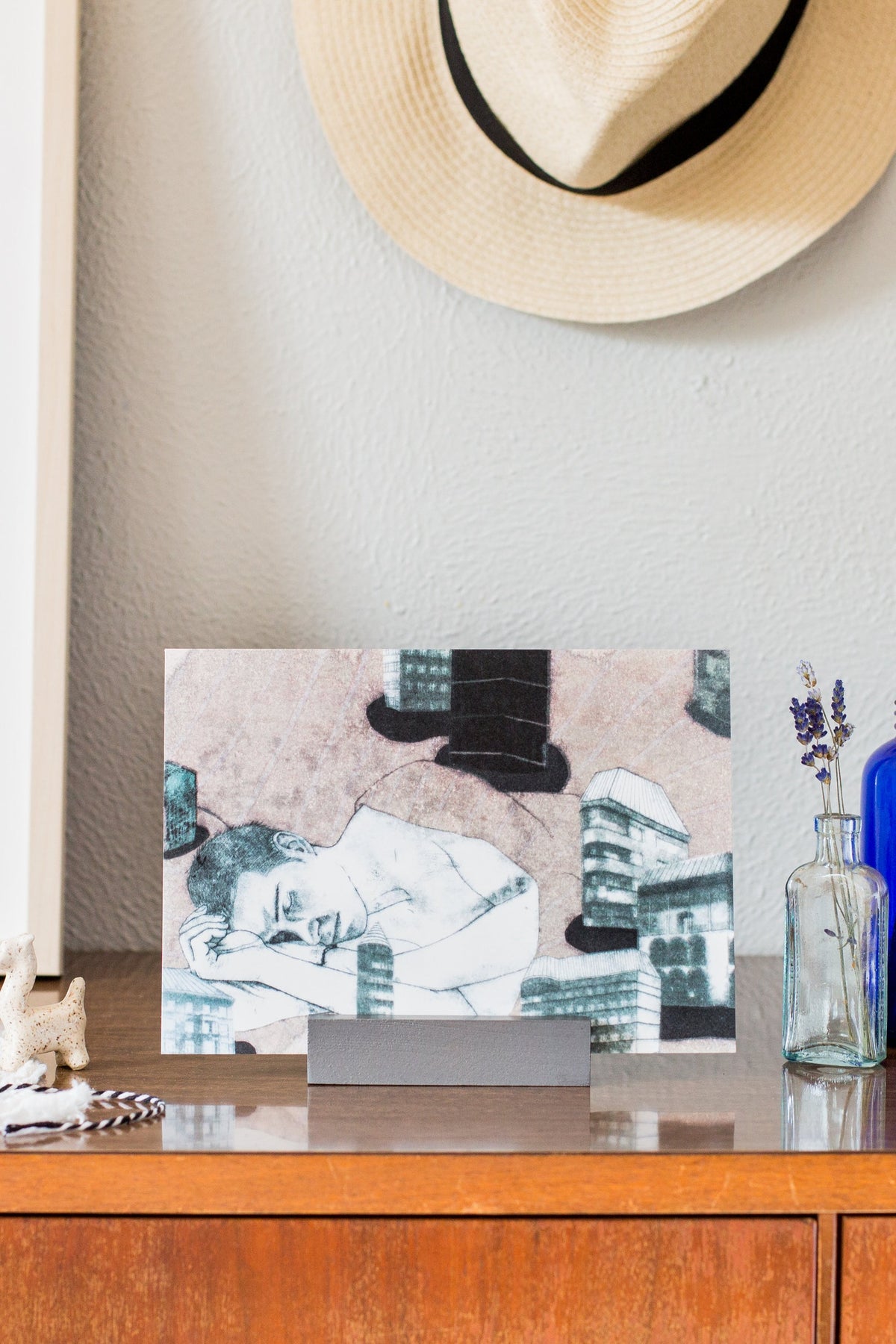 Sleeping in the City art print, the absurdist series