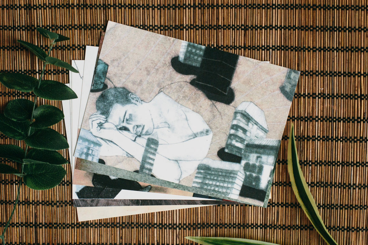 Sleeping in the City art print, the absurdist series