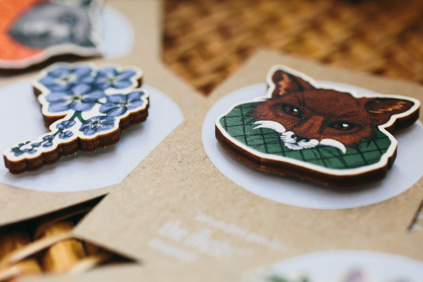 Little Fox Wooden Pin