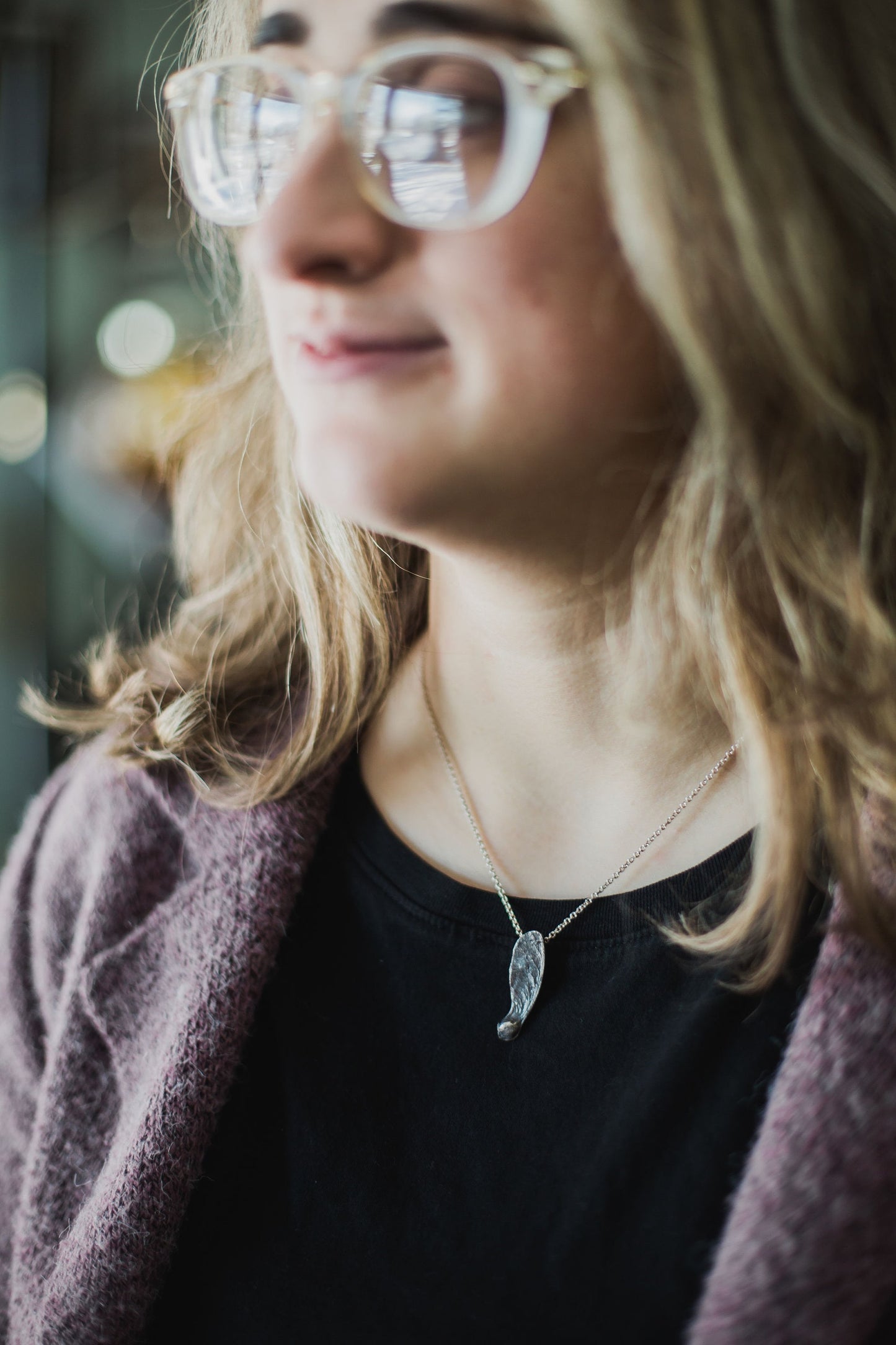 Fine Silver Maple Seed Necklace | Eco-Friendly Tree Pendant