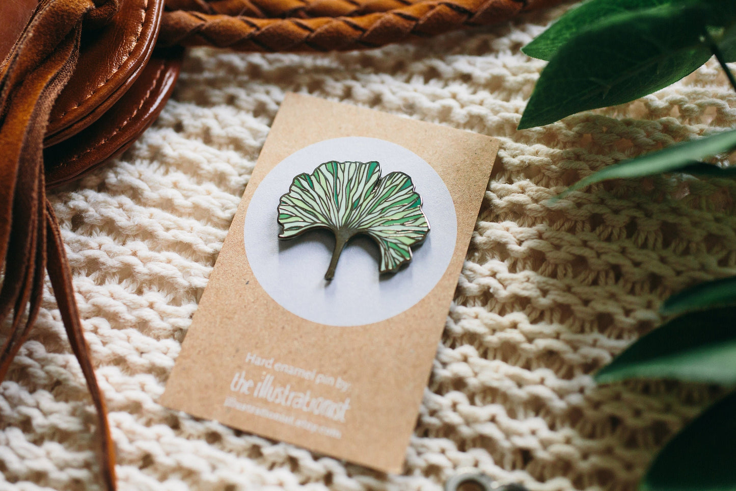 Ginkgo Biloba Hard Enamel Pin