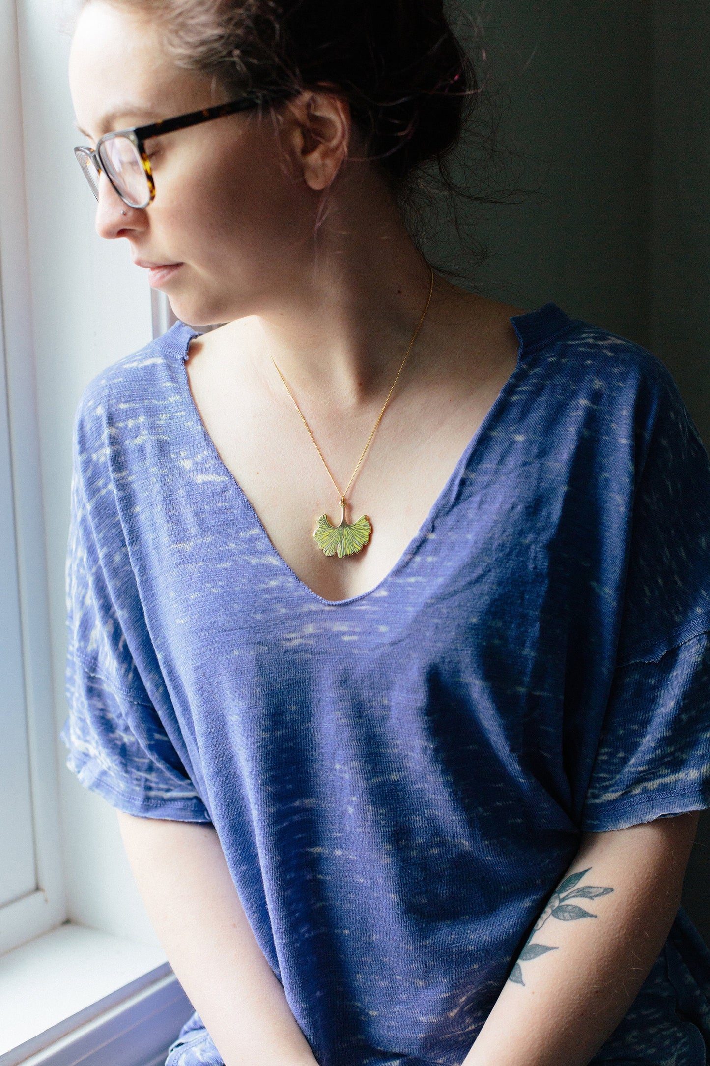 Ginkgo Biloba Hard Enamel Pin