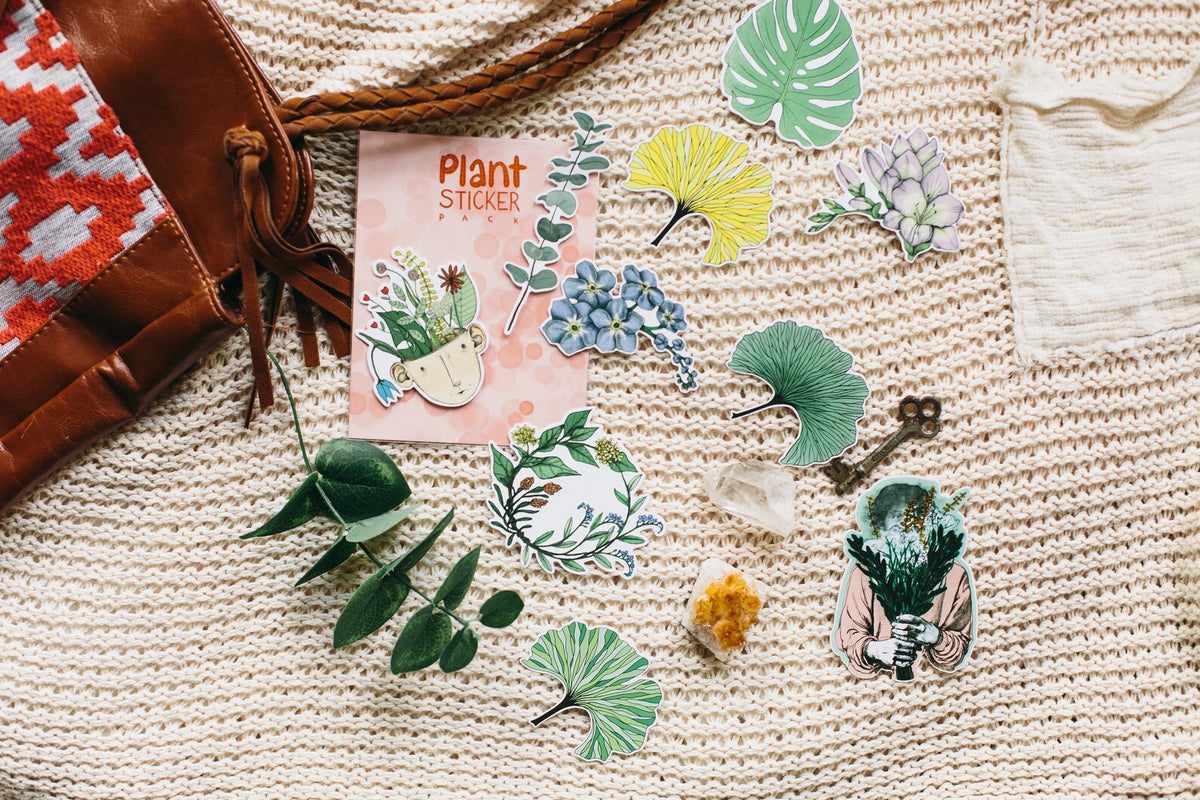 Plant sticker set