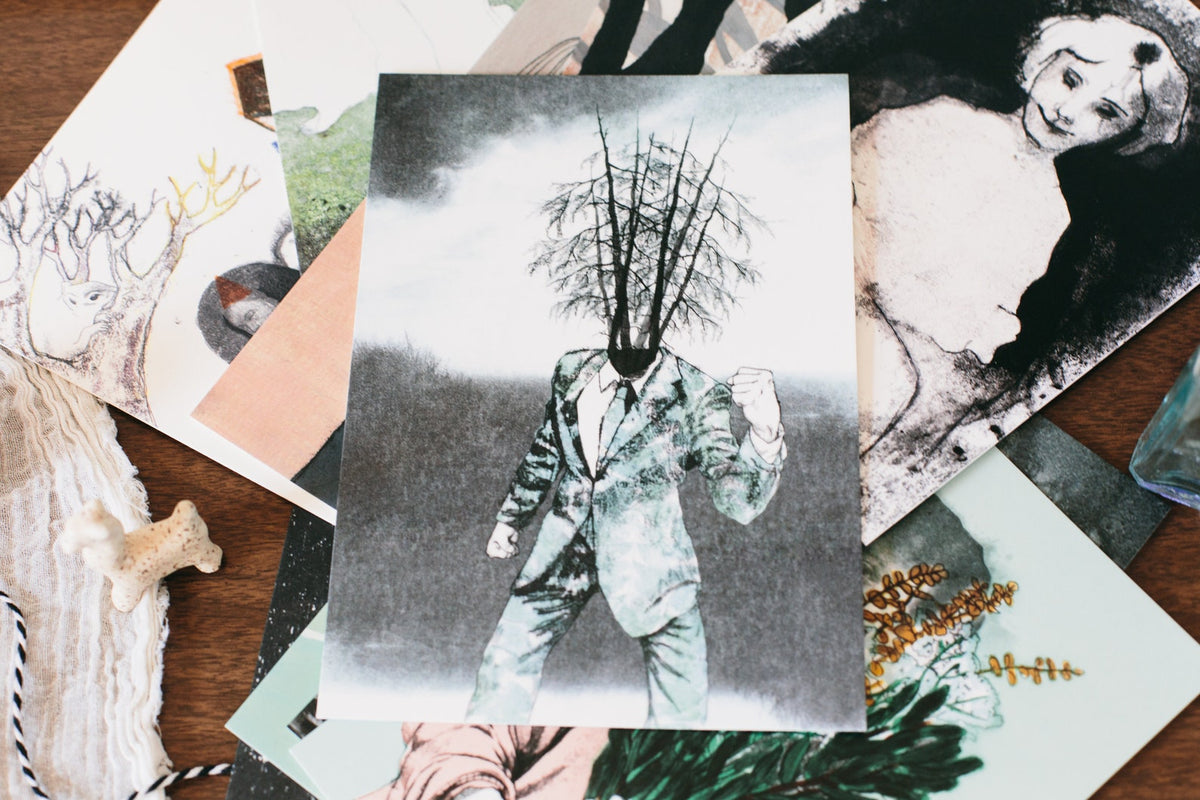 Tree Man art print, the absurdist series